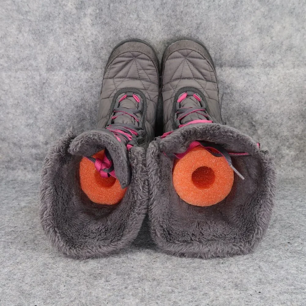 Columbia Shoes Youth 5 Boots Winter Snow Minx Waterproof Lace Up Insulated Grey